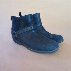 Teva De La Vina Dos Waterproof Suede Leather Chelsea Boots 8.5 Black 1017146